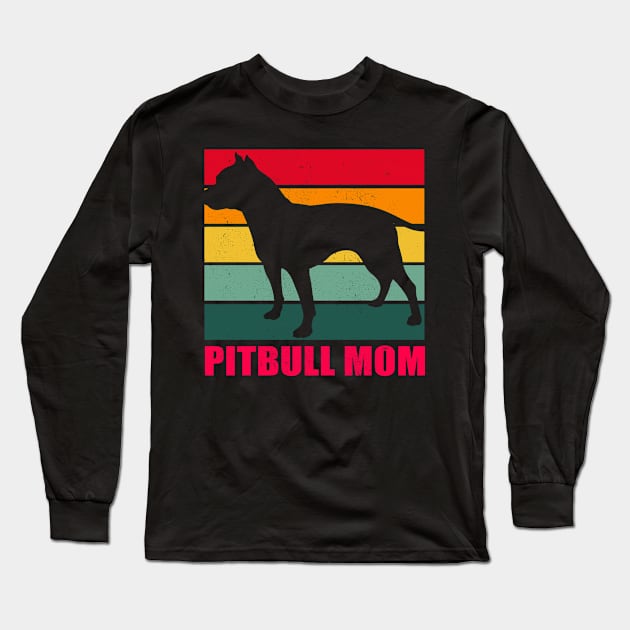 American Pit Bull Terrier Pitbull Mom Long Sleeve T-Shirt by Streetwear KKS